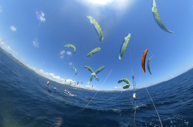 Multiple pile-up in women's fleet