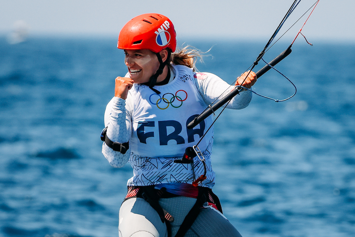 © Sailing Energy: Lauriane Nolot celebrating © Sailing Energy: Lauriane Nolot celebrating